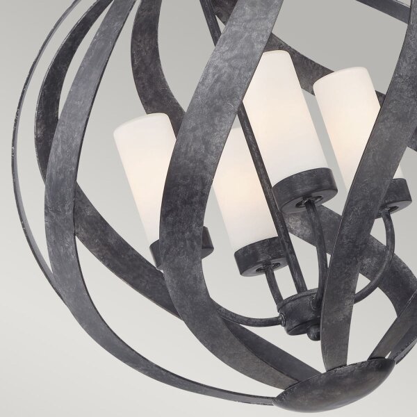Lampe à suspendre ronde Ø50 cm 4x E14 Outdoor Terrasse