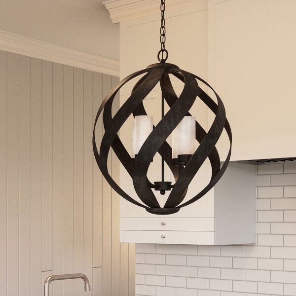 Lampe à suspendre ronde Ø50 cm 4x E14 Outdoor Terrasse