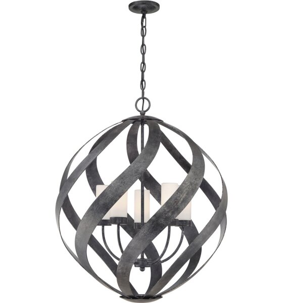 Lampe dextérieur suspendue Ø 66 cm grande hauteur réglable IP44 E14