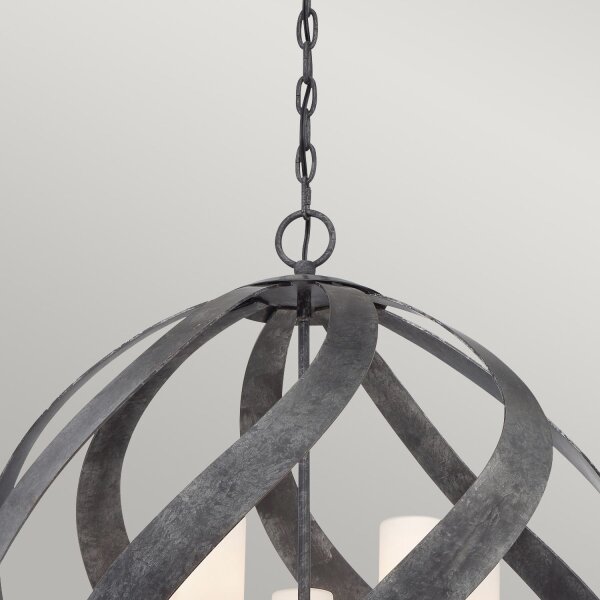 Lampe dextérieur suspendue Ø 66 cm grande hauteur réglable IP44 E14