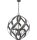 Lampe dextérieur suspendue Ø 66 cm grande hauteur réglable IP44 E14