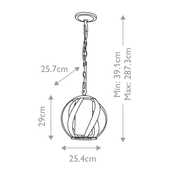 Lampe dextérieur verre métal E27 IP44 H : max. 287,3 cm Moderne