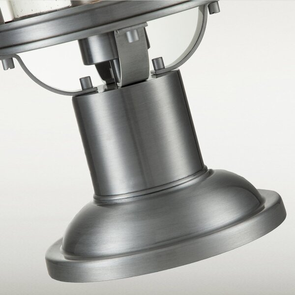 Lampe de socle aluminium verre E27 IP44 hauteur 46,6 cm