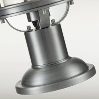 Lampe de socle aluminium verre E27 IP44 hauteur 46,6 cm