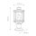 Lampe de socle aluminium verre E27 IP44 hauteur 46,6 cm