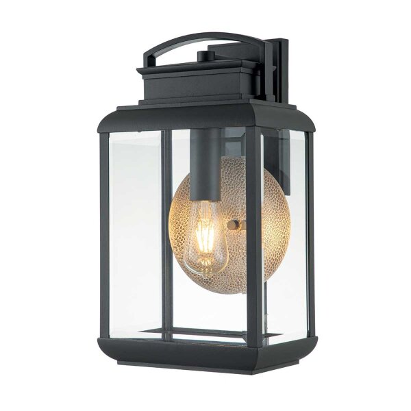 Lampe dextérieur murale E27 IP44 45,7 cm de haut verre aluminium