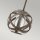Suspension extérieure ronde Ø 25,5 cm E27 IP44 en fer antique