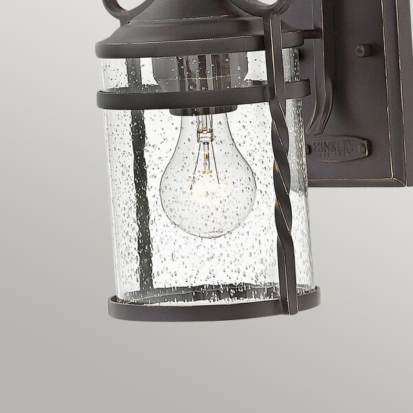 Lampe dextérieur vintage aluminium verre E27 IP44 33 cm de haut