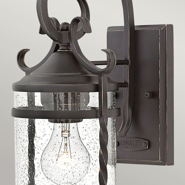 Lampe dextérieur vintage aluminium verre E27 IP44 33 cm de haut