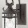 Lampe dextérieur vintage aluminium verre E27 IP44 33 cm de haut