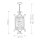 Suspension extérieure verre aluminium E14 IP44 30,1 cm de large
