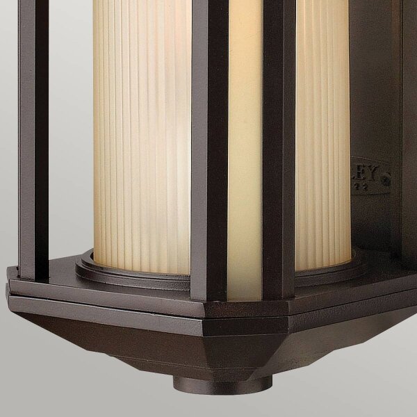 Applique extérieure petite H : 29,2 cm Alu Verre E27 IP44 Rétro