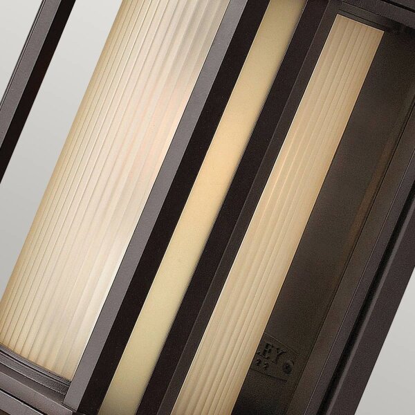 Applique extérieure petite H : 29,2 cm Alu Verre E27 IP44 Rétro