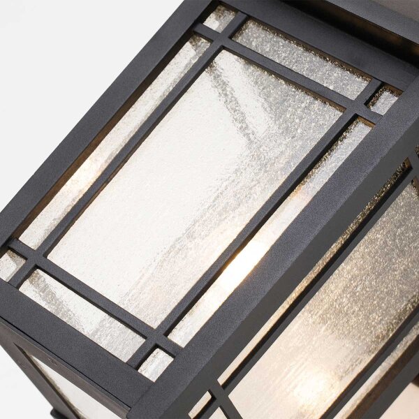 Lampe dextérieur vintage murale E27 IP44 H : 41,8 cm Noir