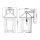 Lampe dextérieur vintage murale E27 IP44 H : 41,8 cm Noir