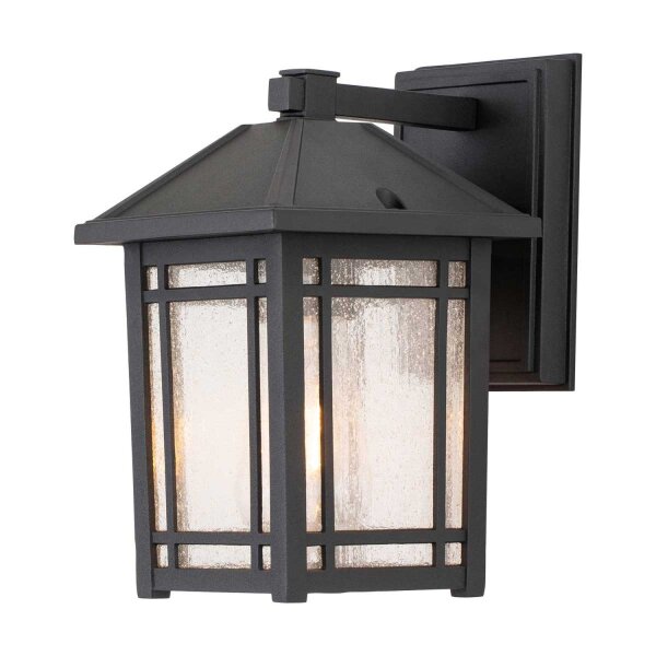 Lampe dextérieur murale E27 IP44 H : 24,8 cm Aluminium Verre