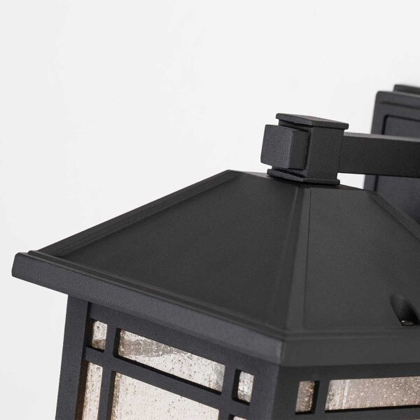 Lampe dextérieur murale E27 IP44 H : 24,8 cm Aluminium Verre