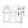Lampe dextérieur murale E27 IP44 H : 24,8 cm Aluminium Verre
