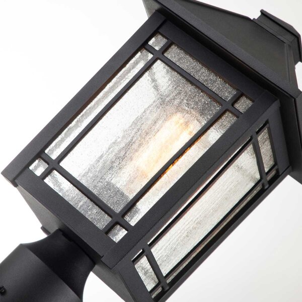 Lampe de socle jardin E27 IP44 hauteur 44,5 cm noir