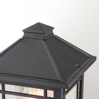 Lampe de socle jardin E27 IP44 hauteur 44,5 cm noir