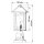 Lampe de socle jardin E27 IP44 hauteur 44,5 cm noir