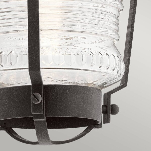 Lampe dextérieur vintage mur alu verre 45,7 cm de haut IP44 E27