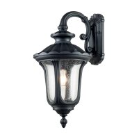 Lampe murale extérieure IP44 56 cm de haut Noir...