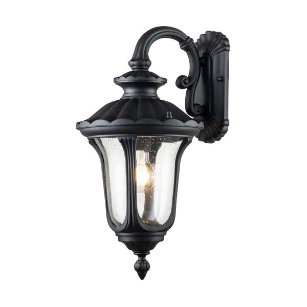 Lampe dextérieur Mur Noir IP44 H : 47 cm Vintage robuste