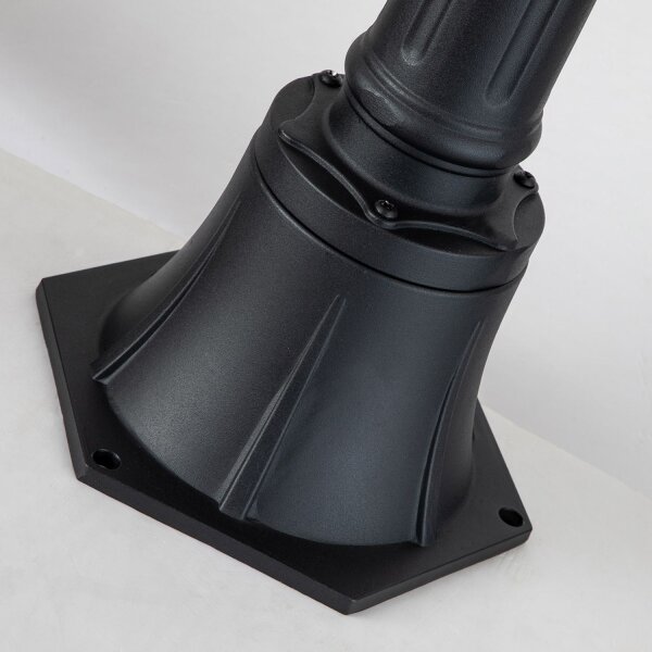 Lampadaire extérieur aluminium verre IP44 115 cm noir jardin