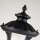 Lampadaire extérieur aluminium verre IP44 115 cm noir jardin