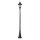 Lampadaire Noir Rustique 246,5 cm de haut Alu Verre IP44