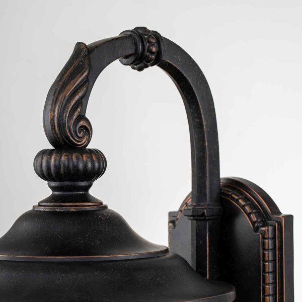 Lampe murale extérieure IP44 54,3 cm de haut en bronze rustique