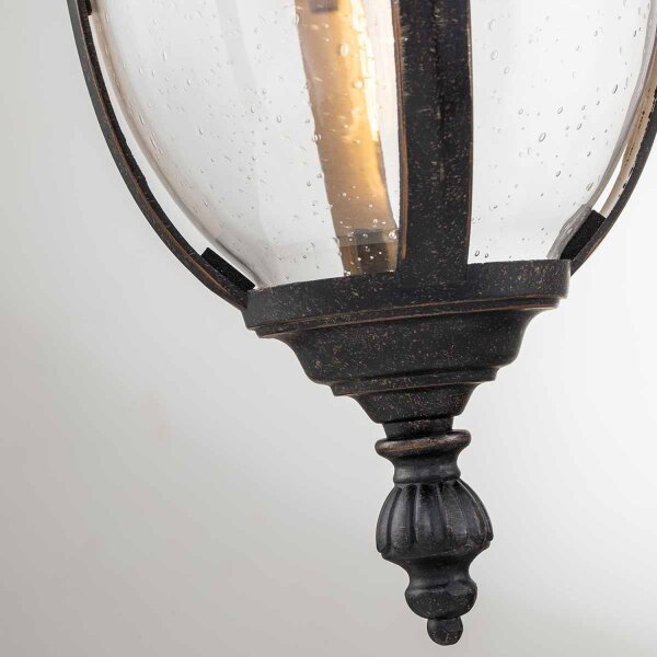 Lampe murale extérieure IP44 54,3 cm de haut en bronze rustique