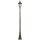Lampe sur mât Rustique 232,5 cm de haut IP44 E27 Alu Verre