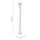 Lampe sur mât Rustique 232,5 cm de haut IP44 E27 Alu Verre