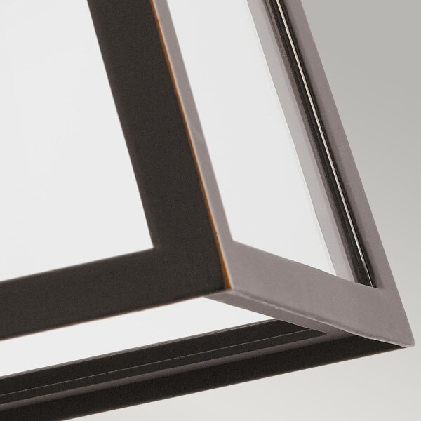 Lampe dextérieur mur 29 cm de haut verre aluminium E27 IP44