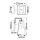 Lampe dextérieur mur 29 cm de haut verre aluminium E27 IP44