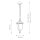 Lampe à suspendre extérieure aluminium verre IP44 L : 18,5 cm Vintage