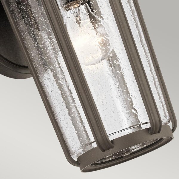 Lampe dextérieur mur alu verre hauteur 37,1 cm IP44 E27 Vintage