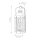 Applique extérieure Vintage E14 IP44 H : 61 cm Alu Verre