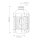 Lampe dextérieur E27 mur verre aluminium IP44 hauteur 34,4 cm