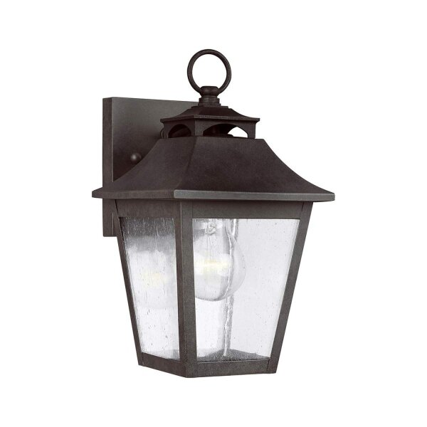 Lampe dextérieur mur acier inoxydable verre H : 28,6 cm IP44 E27