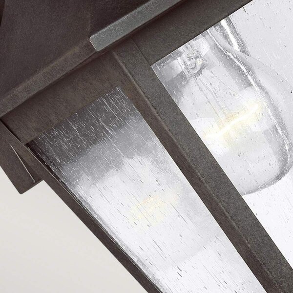 Lampe dextérieur mur acier inoxydable verre H : 28,6 cm IP44 E27