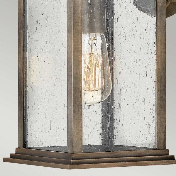 Applique murale extérieure aluminium verre E27 IP44 hauteur 42,6 cm Vintage