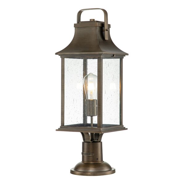 Lampe de socle jardin terrasse 64,8 cm de haut IP44 E27 en bronze