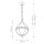 Suspension dextérieur Abat-jour sphérique Ø 30,5 cm IP44 3x E14