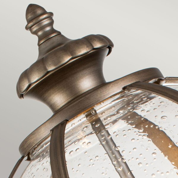 Luminaire de socle extérieur E14 IP44 69,6 cm de haut Abat-jour sphérique Vintage