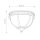 Lampe dextérieur plafond rond L : 30,5 cm 3x E14 IP44 Vintage