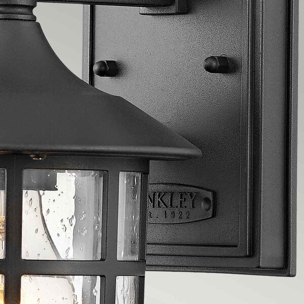 Lampe dextérieur murale E27 IP44 H : 23,8 cm Noir LOUTH