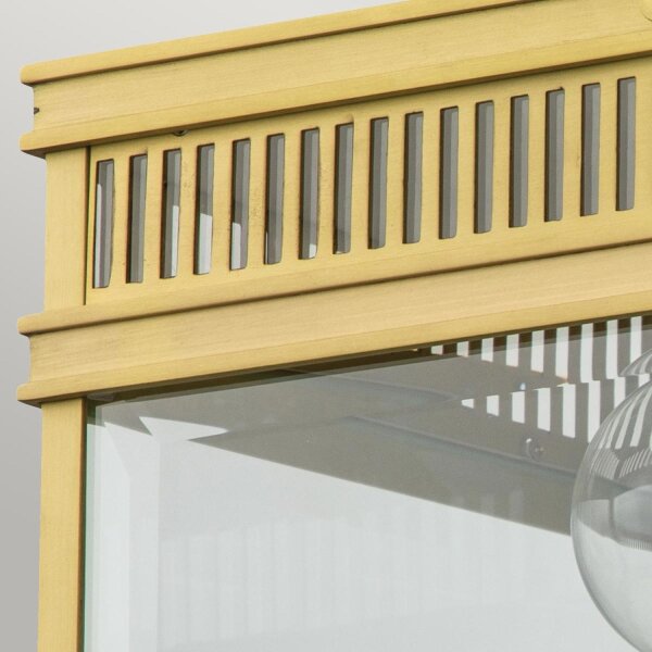 Lampe dextérieur laiton véritable verre 30 cm de large IP44 E27 carré